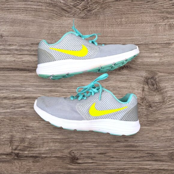 NIKE Revolution 3 Gray Aqua Running Athletic Sneaker Shoes Women's Size 7 - Picture 10 of 12